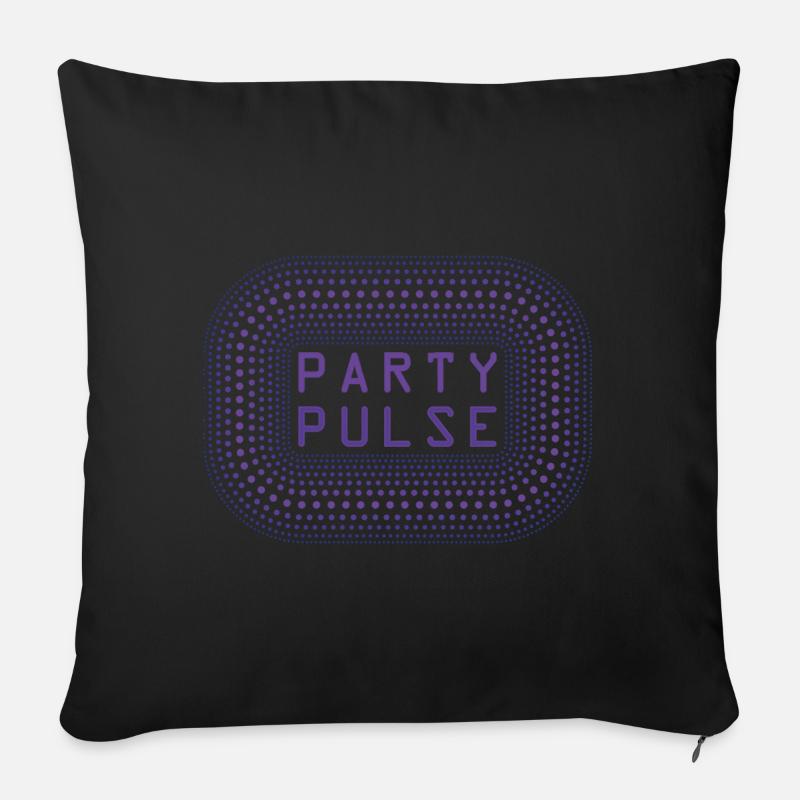 Pouls du parti - Coussin et housse de 45 x 45 cm - noir