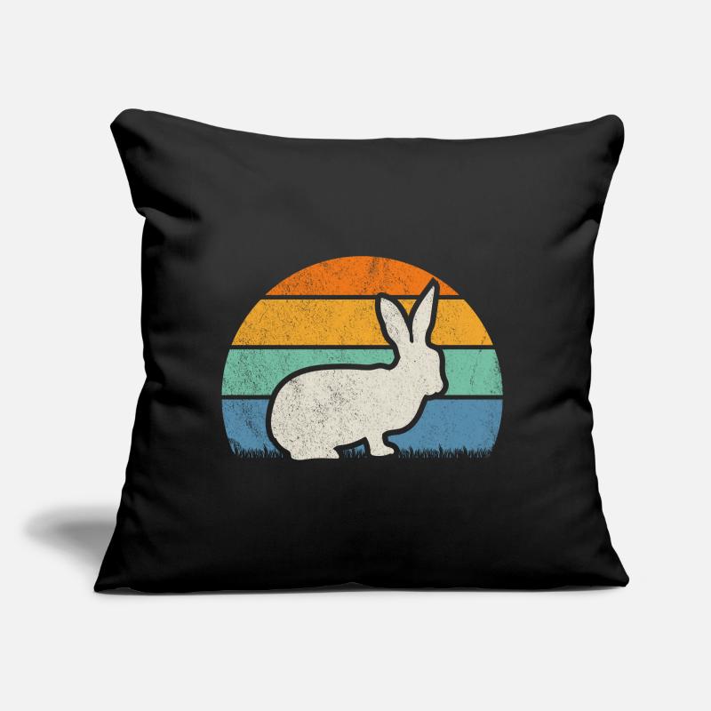 Rabbit retro, Easter, Rabbit lover, rammler Sofa pillow with filling 45cm x 45cm