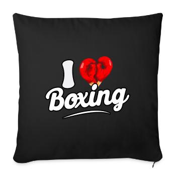 Ich liebe Boxen - Sofakissen mit Füllung 45 x 45 cm - Schwarz - Vorne