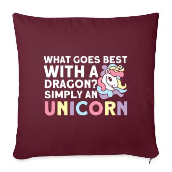 Unicorn Dragon Unicorn Unicorn Lovers - Sofa pillow with filling 45cm x 45cm - burgundy - Front