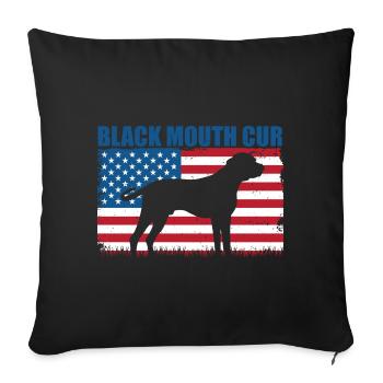 Black Mouth Cur - Sofa pillow with filling 45cm x 45cm - black - Front