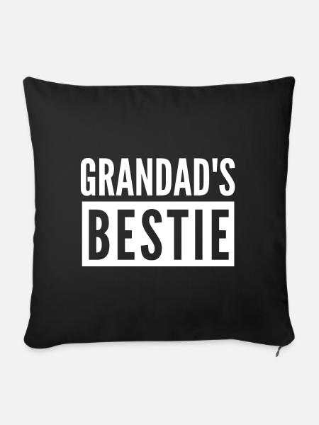 OPA'S BESTIE - Sofakissen mit Füllung 45 x 45 cm - Schwarz