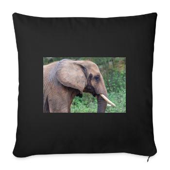 Elephant - Coussin et housse de 45 x 45 cm - noir - Devant
