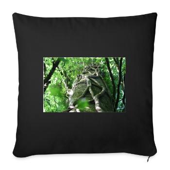 Low-angle beech and ivy landscape - Sofa pillow with filling 45cm x 45cm - black - Front