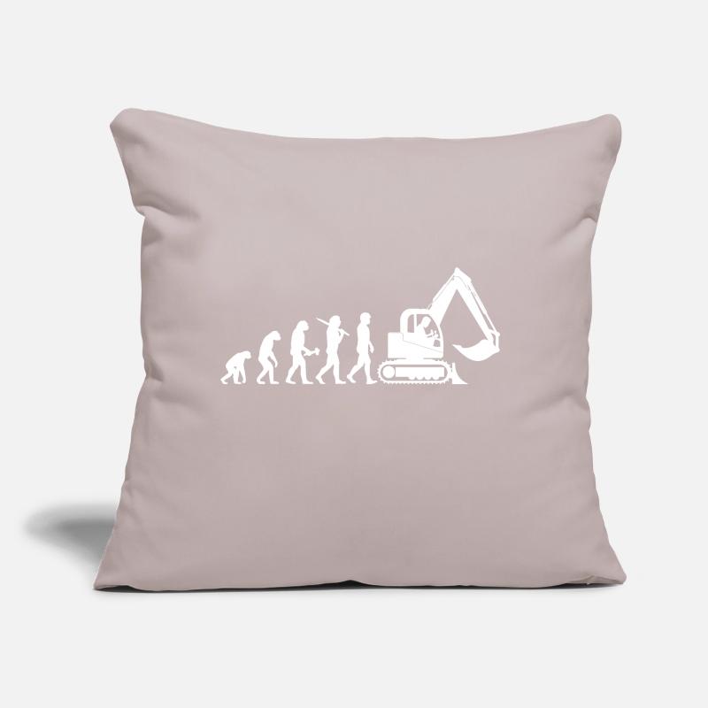 Baggerfahrer Baggerführer Evolution Cadeau Coussin et housse de 45 x 45 cm
