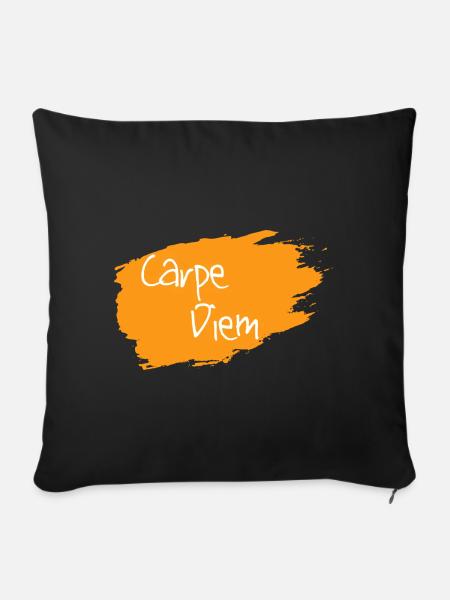 Carpe Diem - Sofakissen mit Füllung 45 x 45 cm - Schwarz