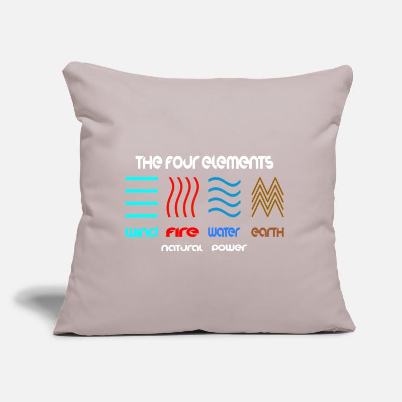 Le design des 4 éléments Coussin et housse de 45 x 45 cm