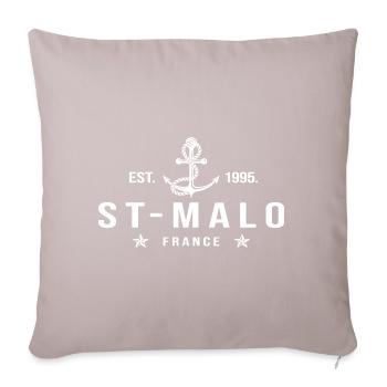 St Malo cool gift Saint Malo Brittany BZH - Sofa pillow with filling 45cm x 45cm - light taupe - Front