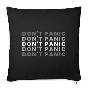 Pas de panique - Coussin et housse de 45 x 45 cm - noir - Devant