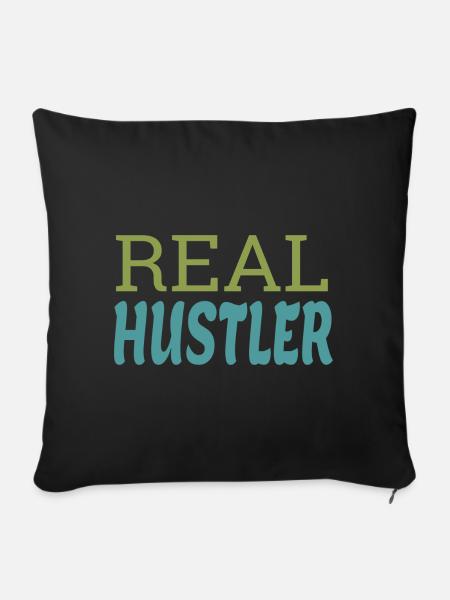 Real Hustler - Sofakissen mit Füllung 45 x 45 cm - Schwarz