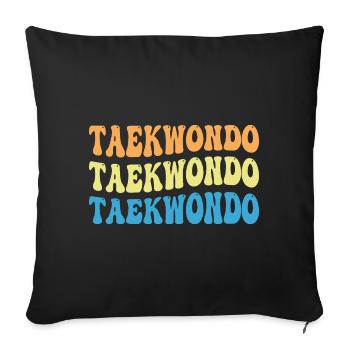 Taekwondo - Coussin et housse de 45 x 45 cm - noir - Devant