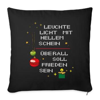 Weihnachten Christmas - Sofakissen mit Füllung 45 x 45 cm - Schwarz - Vorne