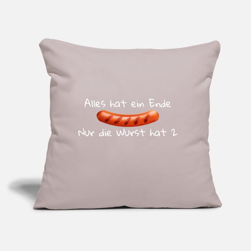 Alles hat ein Ende nur die Wurst hat 2 Sofakissen mit Füllung 45 x 45 cm