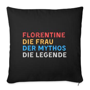 Florentine Fau Mythos Legende - Sofakissen mit Füllung 45 x 45 cm - Schwarz - Vorne