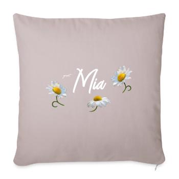 L’anniversaire de Mia Mia - Coussin et housse de 45 x 45 cm - taupe clair - Devant