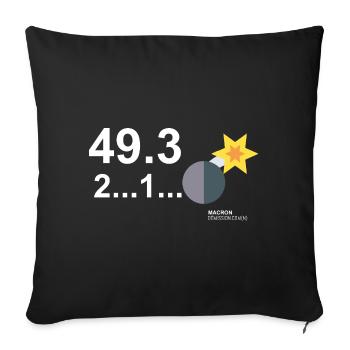 Non au 49.3 ! - Coussin et housse de 45 x 45 cm - noir - Devant