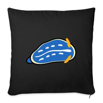 bunte meerestiere nacktschnecke - Sofakissen mit Füllung 45 x 45 cm - Schwarz - Vorne