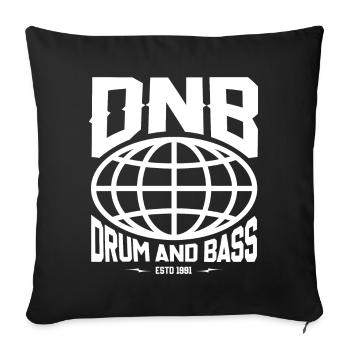 DNB Drum And Bass Retro Future - Sofa pillow with filling 45cm x 45cm - black - Front