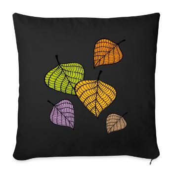 Autumn Leaves - Sofa pillow with filling 45cm x 45cm - black - Front