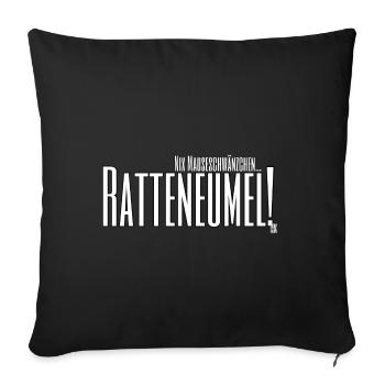 RATTENEUMEL! - Sofakissen mit Füllung 45 x 45 cm - Schwarz - Vorne