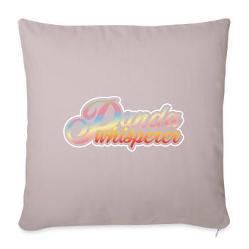 Panda Whisperer / Funny Panda Friends Shirt - Sofa pillow with filling 45cm x 45cm - light taupe - Front