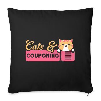 Coupon Shopper Discount Couponer Vente à prix réduit - Coussin et housse de 45 x 45 cm - noir - Devant