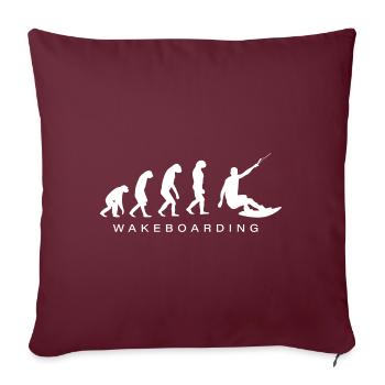 Wakeboarding Evolution motif - Coussin et housse de 45 x 45 cm - bordeaux - Devant