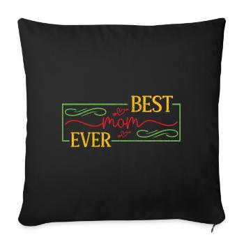 Mom Mom Mother's Day - Mother's Day Design - Sofa pillow with filling 45cm x 45cm - black - Front