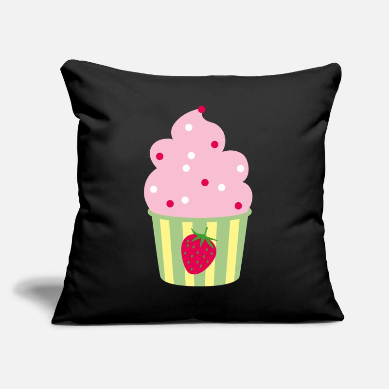 Icecream Cup Erdbeere Erdbeerzeit Eis Sommer Fun Sofakissen mit Füllung 45 x 45 cm