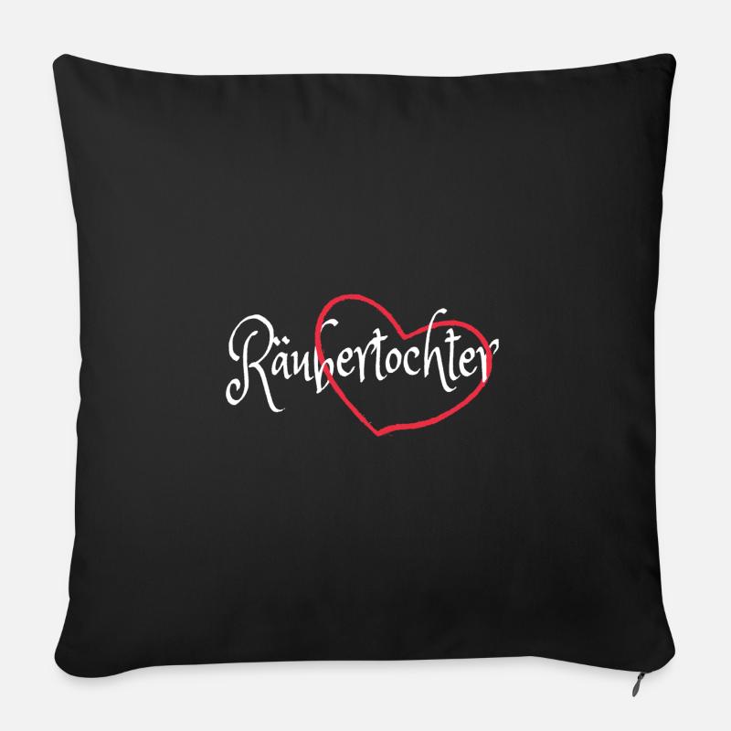 Räubertochter - Sofakissen mit Füllung 45 x 45 cm - Schwarz