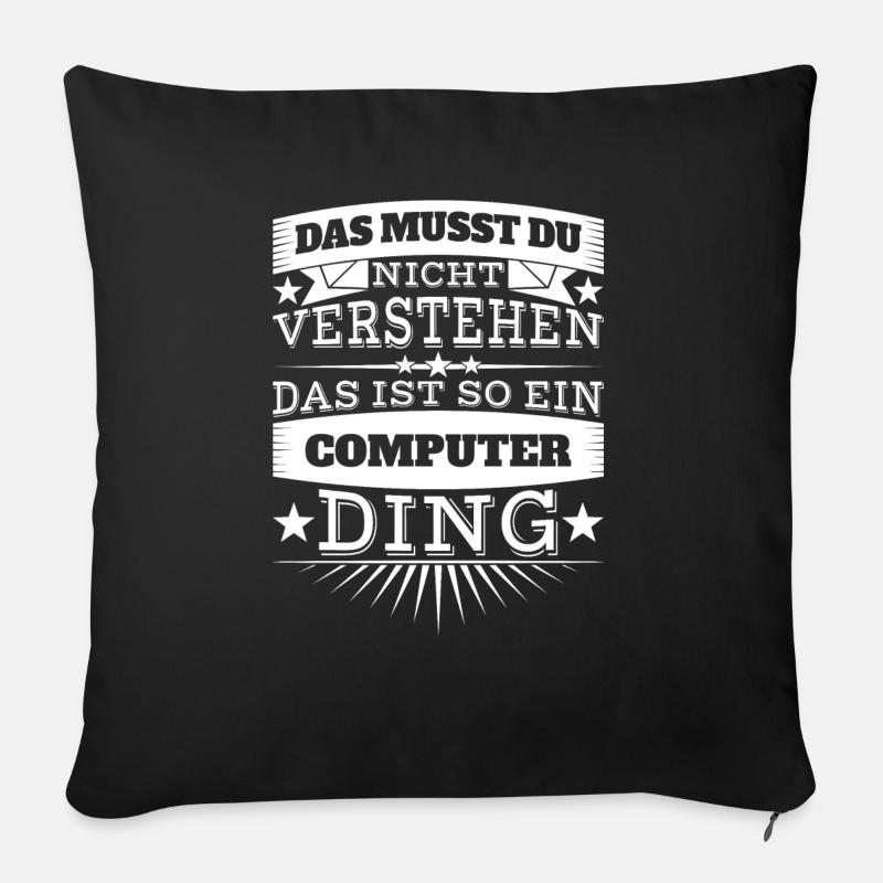 Computer - Sofakissen mit Füllung 45 x 45 cm - Schwarz