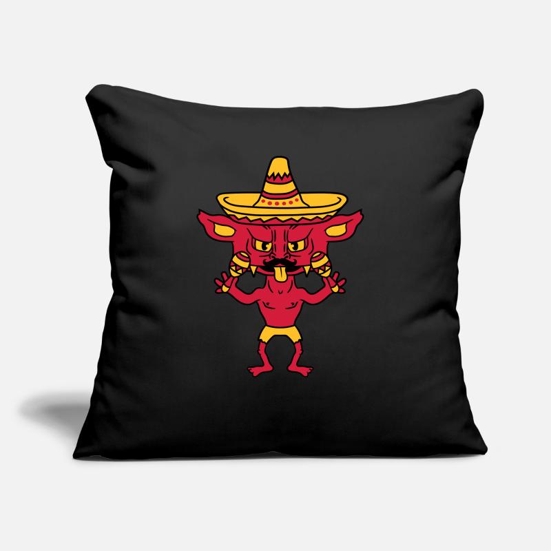 mustache mustache mexican hat sombrero south ameri Sofa pillow with filling 45cm x 45cm