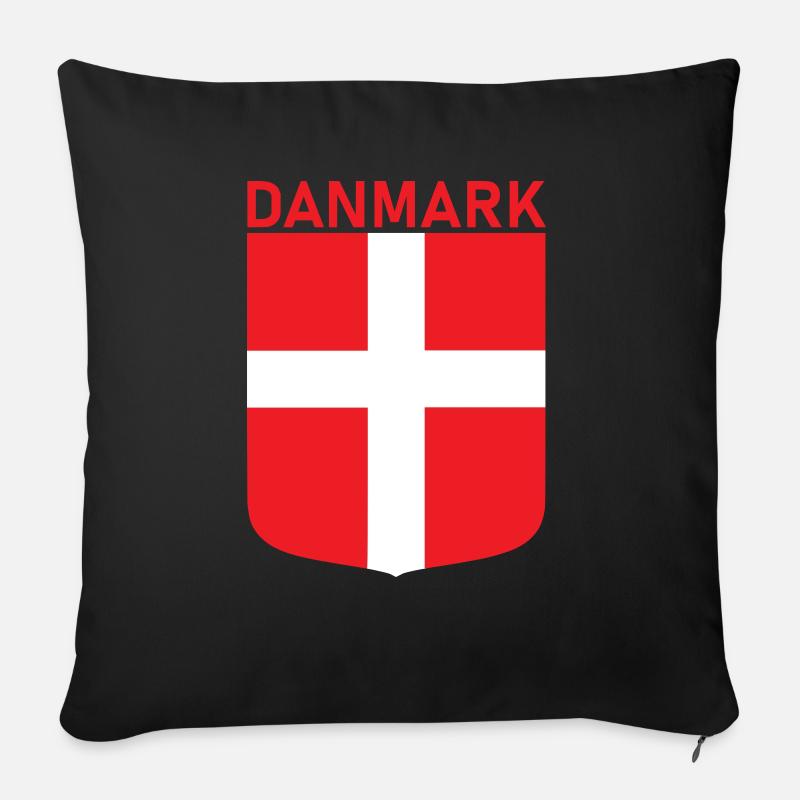 Dänemark - Sofakissen mit Füllung 45 x 45 cm - Schwarz