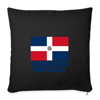 République dominicaine - Coussin et housse de 45 x 45 cm - noir - Devant