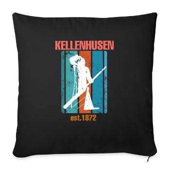 Kellenhusen retro Fischer - Sofakissen mit Füllung 45 x 45 cm - Schwarz - Vorne