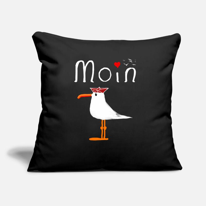 Moin Möwe Seemann Unisex Geschenkidee Geschenk Sofakissen mit Füllung 45 x 45 cm