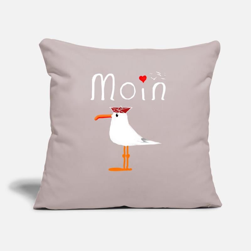 Moin Möwe Seemann Unisex Geschenkidee Geschenk Sofakissen mit Füllung 45 x 45 cm
