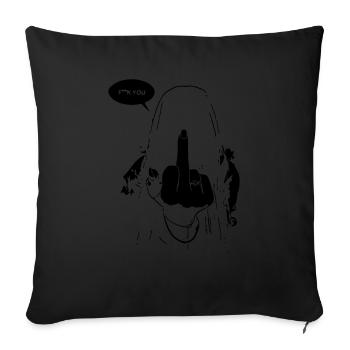 EXENDING - Coussin et housse de 45 x 45 cm - noir - Devant