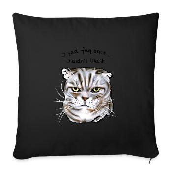 Jasper lacht nicht gern - Sofakissen mit Füllung 45 x 45 cm - Schwarz - Vorne