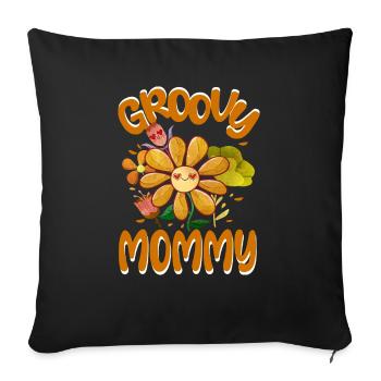 Groovy Mommy Family Matching Vintage Family - Coussin et housse de 45 x 45 cm - noir - Devant