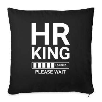HR King Loading Please Wait - Sofa pillow with filling 45cm x 45cm - black - Front