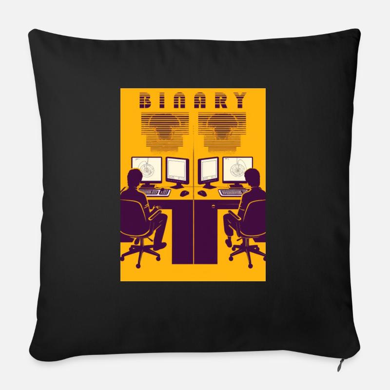 Binary - Sofakissen mit Füllung 45 x 45 cm - Schwarz