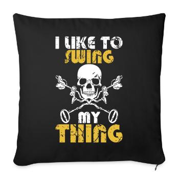 Metal detector - Sofa pillow with filling 45cm x 45cm - black - Front