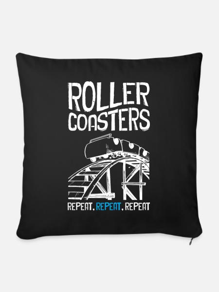Roller Coaster Repeat - Sofakissen mit Füllung 45 x 45 cm - Schwarz