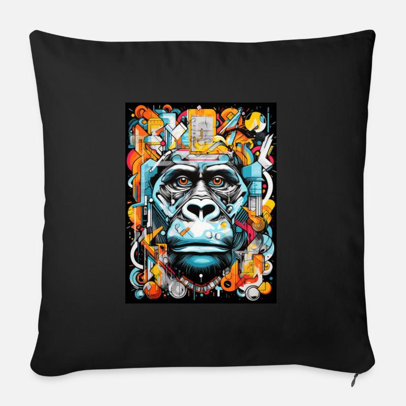 [MB] Na du Affe - Sofakissen mit Füllung 45 x 45 cm - Schwarz