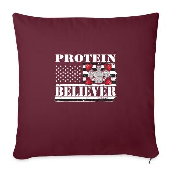 Culturisme - Coussin et housse de 45 x 45 cm - bordeaux - Devant