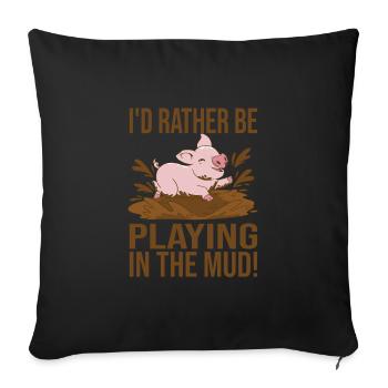 Make pottery - Sofa pillow with filling 45cm x 45cm - black - Front