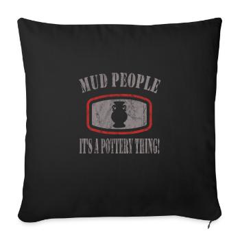 Make pottery - Sofa pillow with filling 45cm x 45cm - black - Front