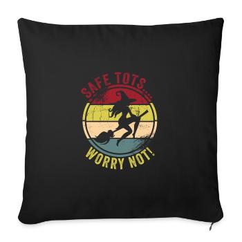 Babysitter - Sofa pillow with filling 45cm x 45cm - black - Front