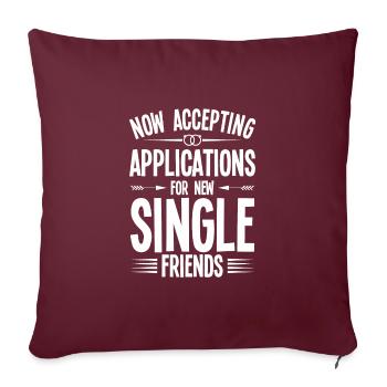 Wedding - Sofa pillow with filling 45cm x 45cm - burgundy - Front